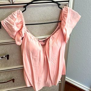 Size small off the shoulder pink sweetheart neckline top